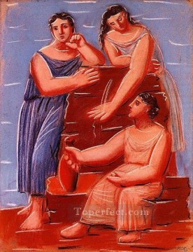 パブロ・ピカソ Painting - 噴水にいる3人の女性 1921年6月 パブロ・ピカソ